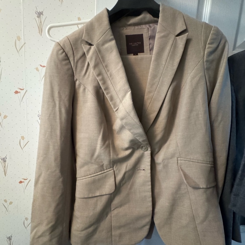 The Limited Beige Blazer & Pants (Business Suit)